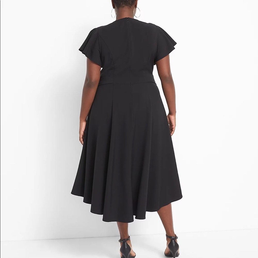 🔴SOLD🔴Lane Bryant Black Lena High-Low Midi Dress size 28 - Picture 2 of 8